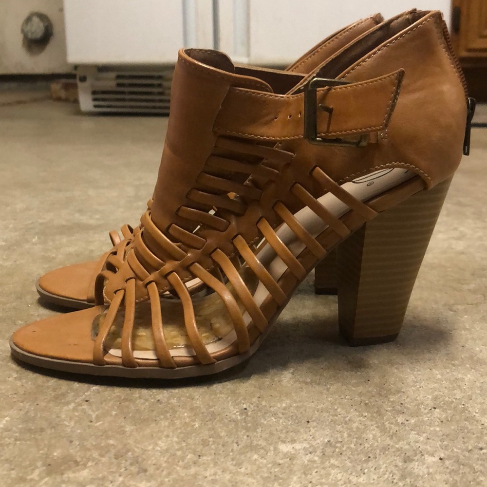 Tan Strappy Heels